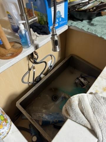 Kitchen sink before cleanup