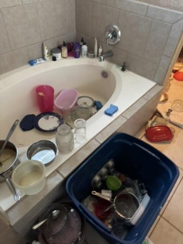 Bathtub before cleanup