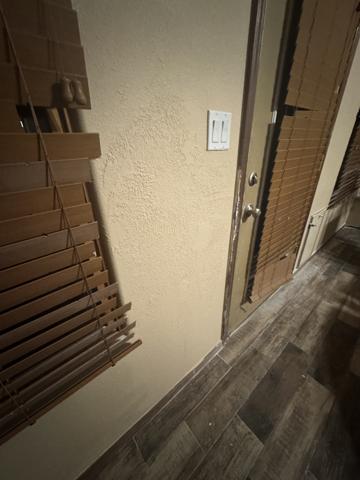 Entry wall repair after cleanup