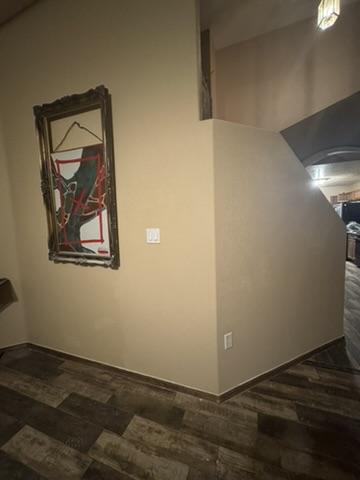 Living area wall after cleanup