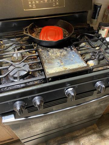 Stove before cleanup