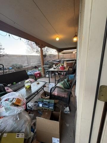 Patio before cleanup