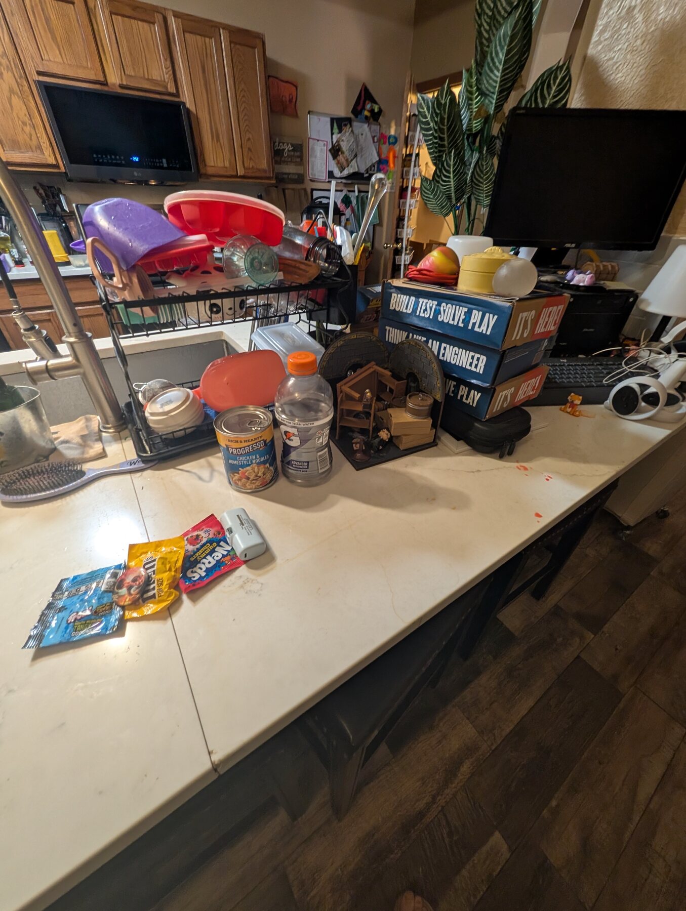 Kitchen Counter Reset before